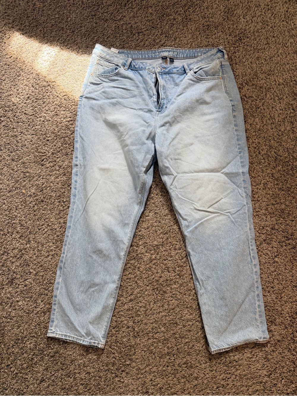 American Eagle Outfitters Light Wash Straight Leg Jeans